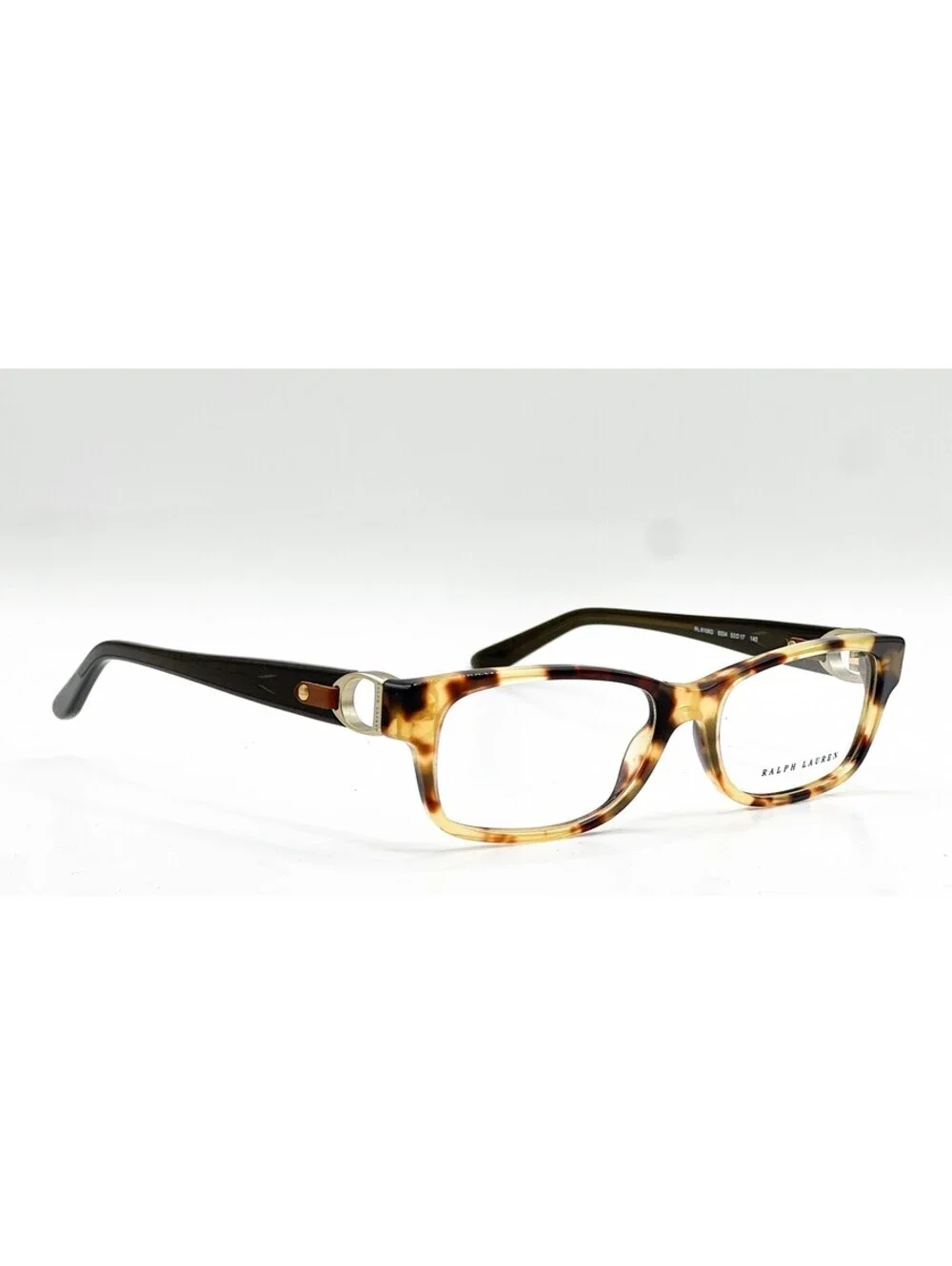 Ralph Lauren RL6106Q 5004 Havana Spotty Rectangle Eyeglass Frames 53-17-140